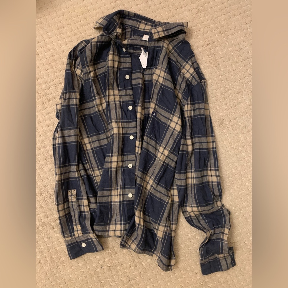 Plaid Button-Up Shirt